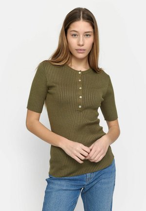 Soft Rebels FILO - Lihtne T-särk - martini olive