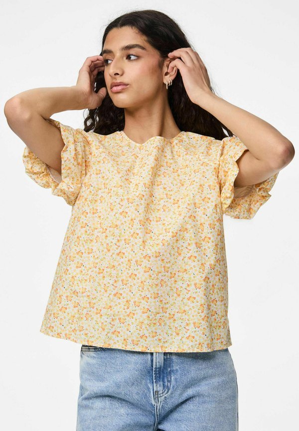 MIT 2/4 ÄRMELN PCFRONA - Bluse - cloud dancer