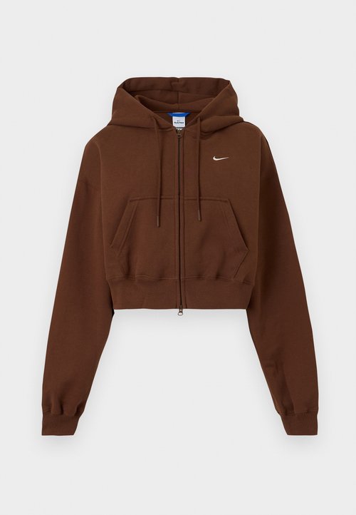 Nike STUDIO FLEECE MEDIUM WEIGHT OVERSIZED FULL-ZIP CROPPED HOODIE - Zip-up sweatshirt - cacao wow/sail — photo 5