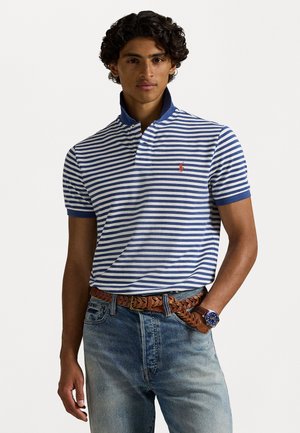 SHORT SLEEVE CUSTOM SLIM FIT STRIPED MESH
 - Poloskjorter - old royal/white