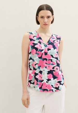 Blouse - pink colorful floral design