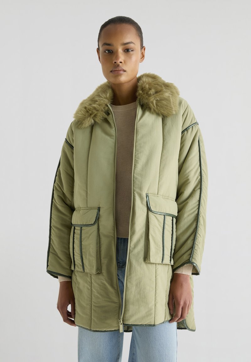 Scalpers - PIPPING PUFFER - Cappotto invernale - light khaki, Ingrandire