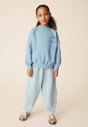Next, REGULAR FIT - SWEATSHIRT AND TEXTURED TROUSERS SET - Sweatshirt - blue