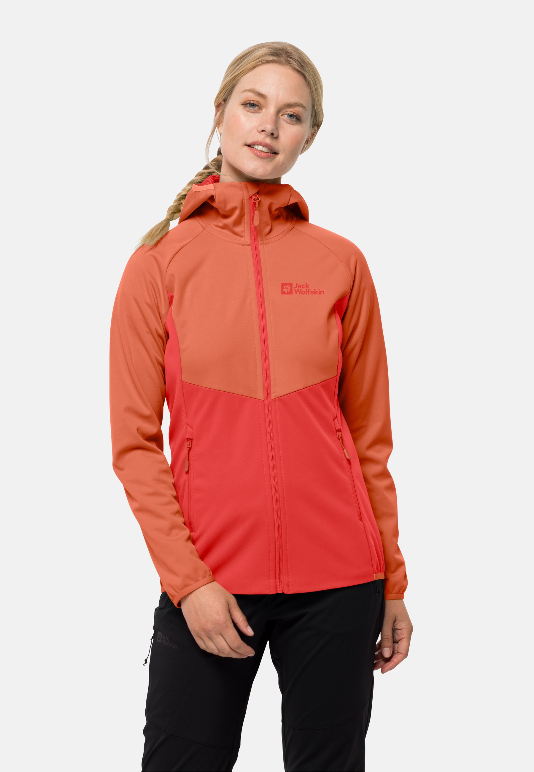 Jack Wolfskin GO HIKE Soft shell jacket tango orange/orange