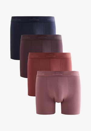 Next, REGULAR FIT - SIGNATURE TRUNK BOXERS . PACK 4 - Kurze Boxershorts - navy/burgundy cotton modal