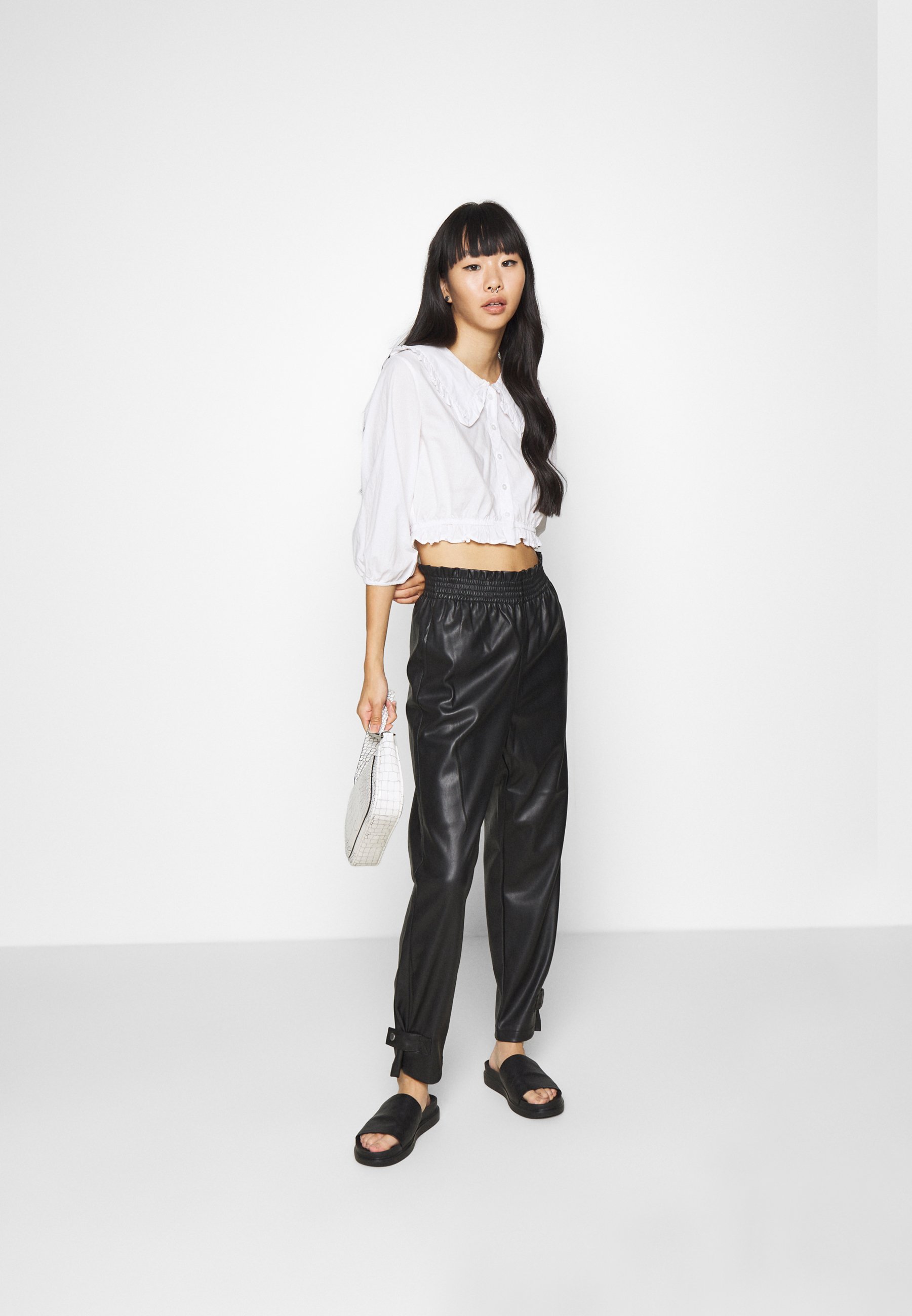 ONLY ONLDAVINA FAUX LEATHER TRACK PANT 