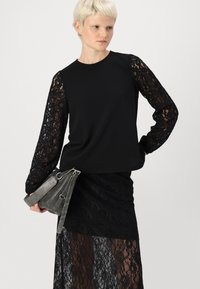 Selected Femme SLFMISTA ANKLE SKIRT - Maxi szoknya - black