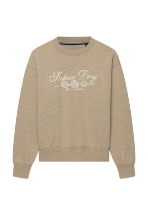 Superdry & Co, SUPERDRY COUNTRY CLUB CREW SWEATSHIRT.. - Sweater - oatmilk beige marl
