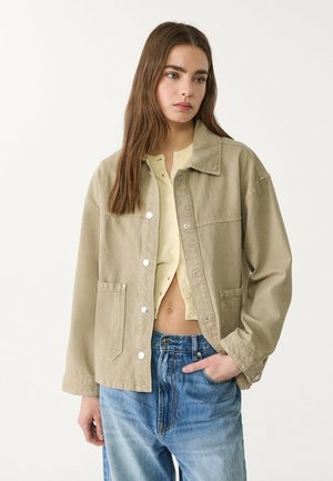 Stradivarius WITH POCKETS  - Denim jacket - khaki