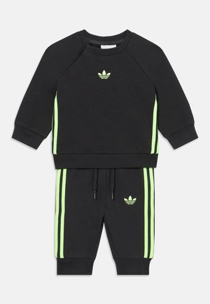 CREW SET UNISEX - Survêtement - black/signal green