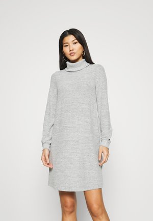 TURTLENECK DRESS - Neulemekko - light grey marle