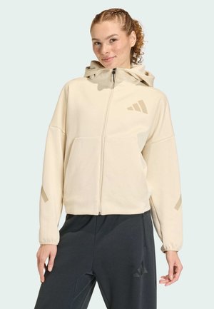 adidas Originals ADIDAS Z.N.E. FULL ZIP HOODIE - Mikina s kapucňou - crystal linen