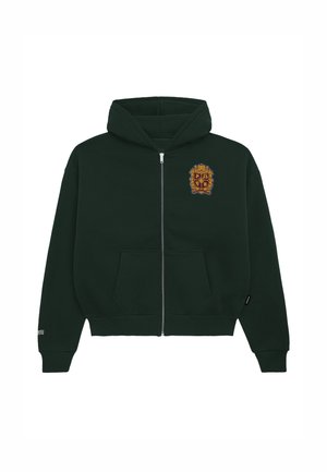 EMBLEM PATCH HOODIE - Sweat zippé - green