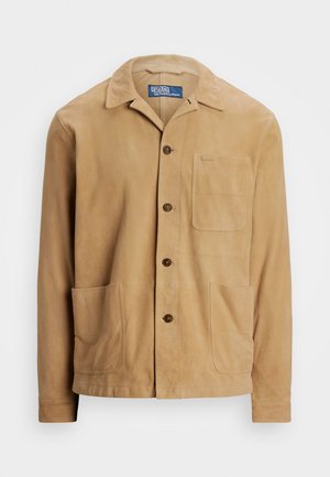 Polo Ralph Lauren SUEDE UTILITY JACKET - Lederjacke - berkshire tan
