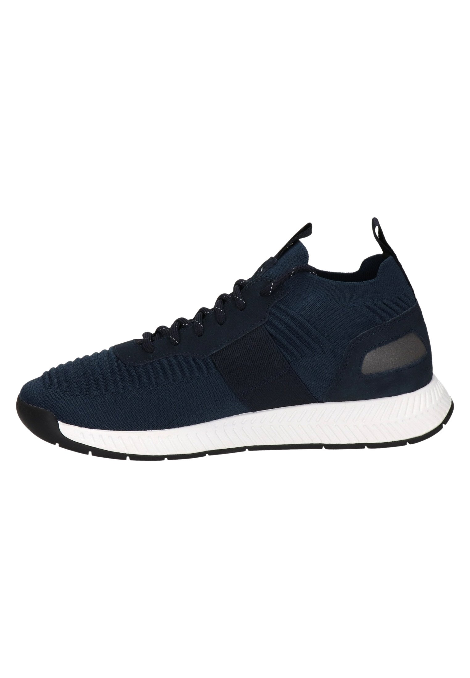 Baskets Hugo Boss Homme Cuir Noir Et Orange - Taille UK 10 - Occasion Bon état