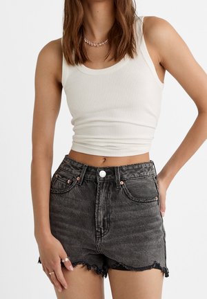 Jeansshorts - grey denim