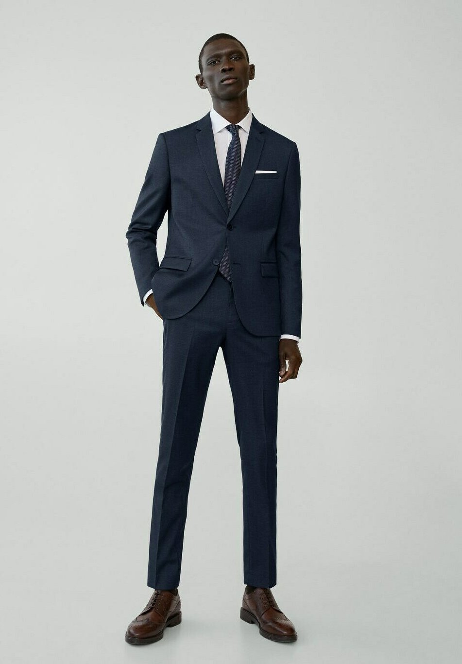Mango Pantalón de traje - azul noche/azul marino - Zalando.es