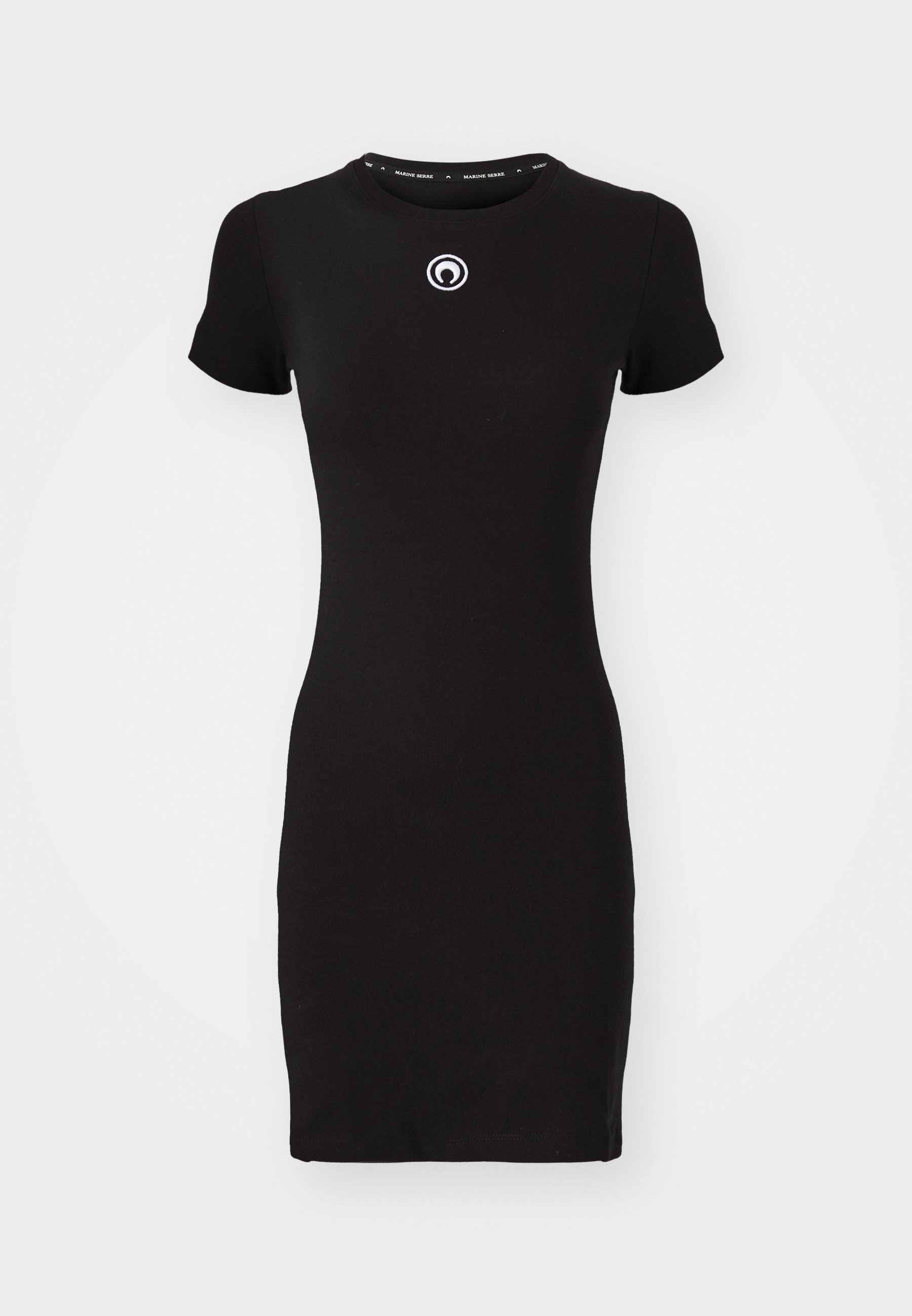 MARINE SERRE MOON LOGO DRESS - Vestito di maglina - black