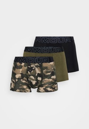 UNDERWEAR PERFORMANCE PRINT 3 PACK - Boxerkalsong - paper/green heather/black