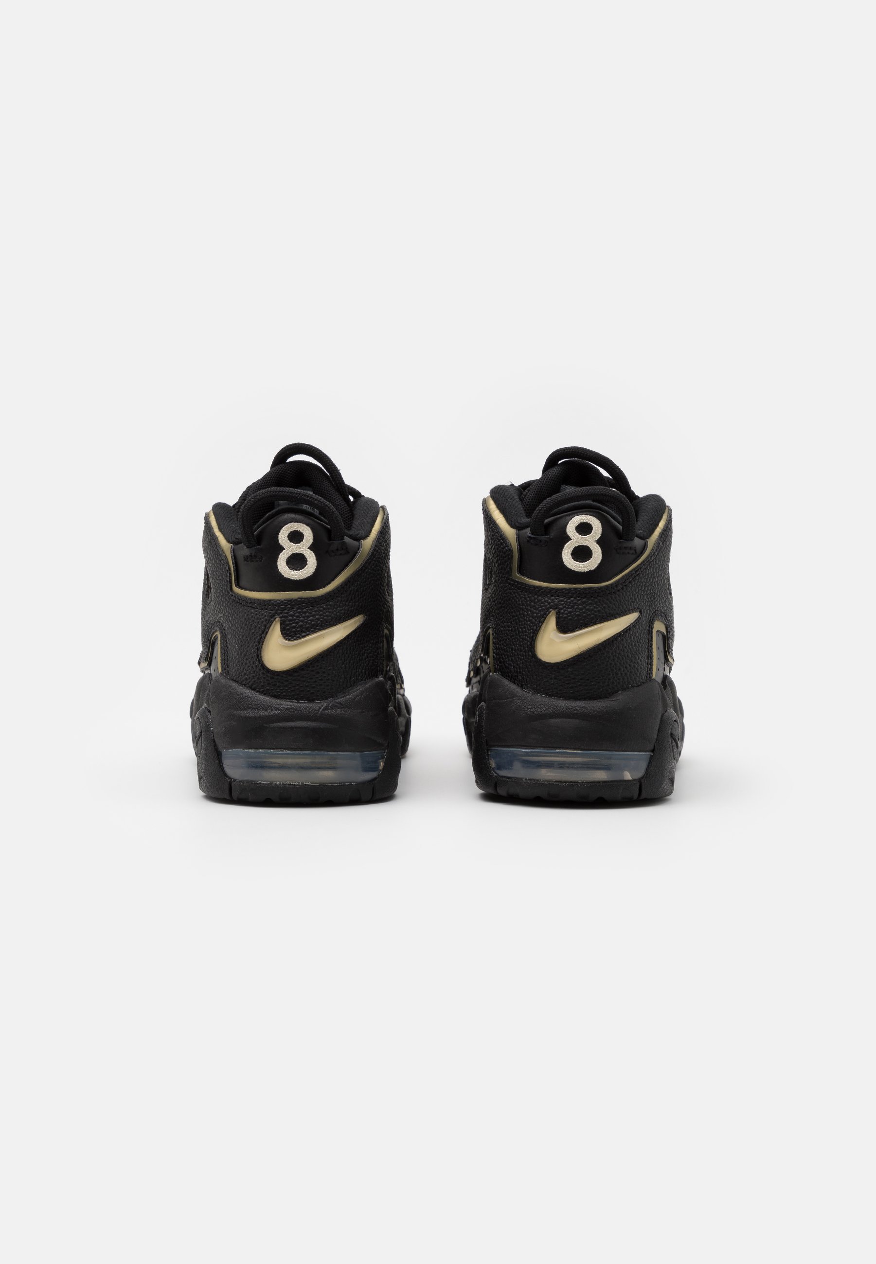 Nike Sportswear AIR MORE UPTEMPO - Sneaker low - black/metallic gold  star/white/schwarz - Zalando.de