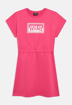 Versace DRESS LOGO - Vestido informal - radiant pink/bianco