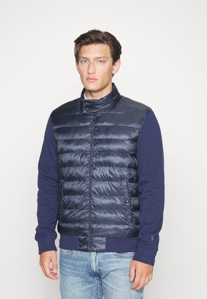 LONG SLEEVE FULL ZIP - Chaqueta fina - herringbone newport navy