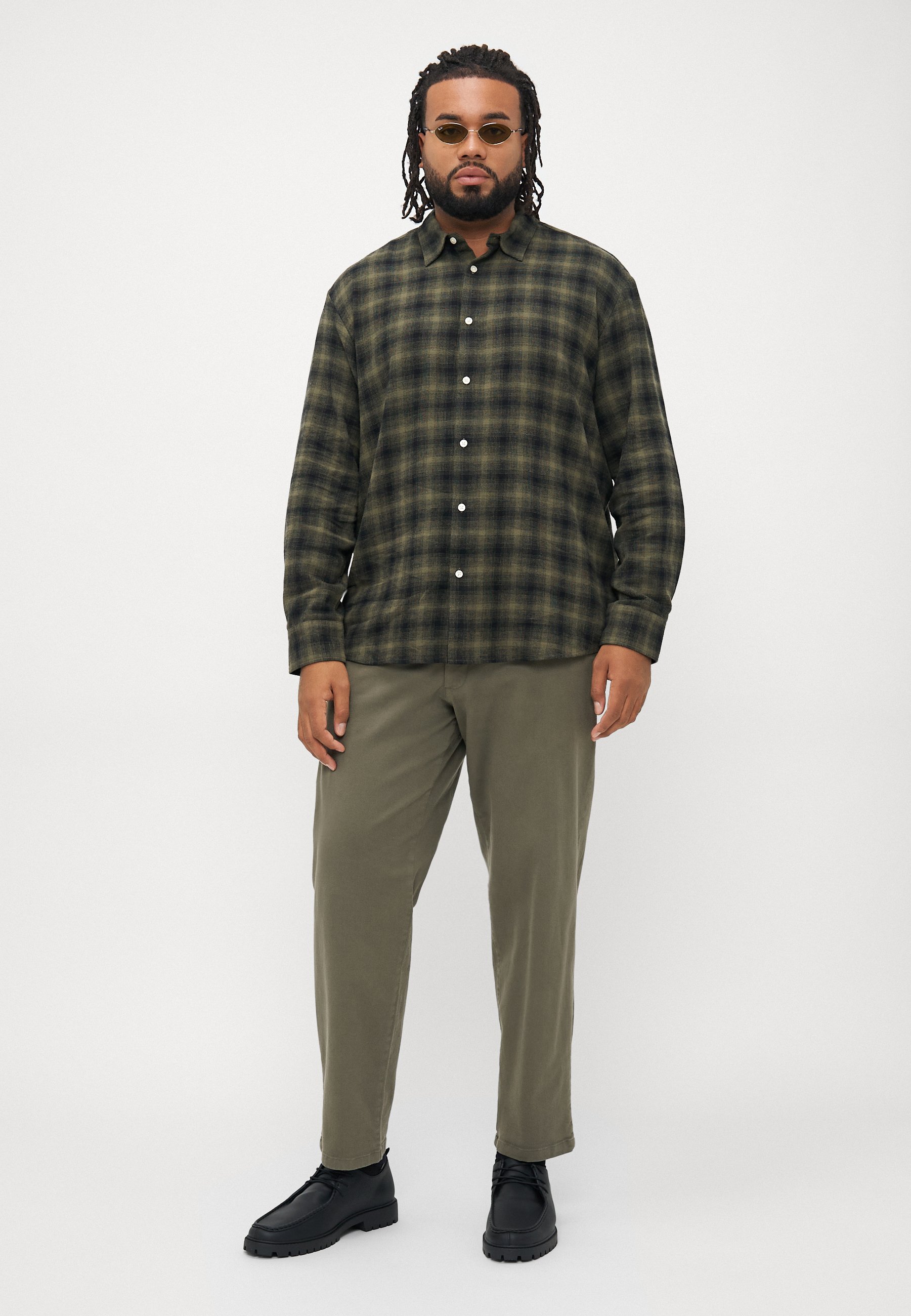 Chemise à Carreaux Jack & Jones Jorjoshua En Flanelle - Coupe Oversize, Manches Longues, Pour Homme, Look Décontracté