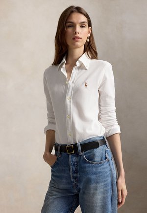 Polo Ralph Lauren, HEIDI LONG SLEEVE - Blúzka so zapínaním na gombíky - white