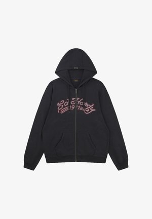 Ed Hardy, MENS SHADOW EAGLE GRAPHIC RELAXED ZIP THRU HOODIE - Felpa con zip - black
