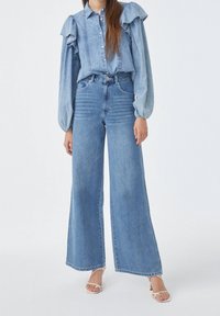 PULL&BEAR Button-down blouse - blue-grey
