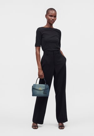 Lauren Ralph Lauren, FARRH SATCHEL SMALL - Τσάντα χειρός - blue denim/tan