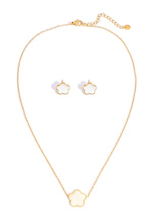 SET BLUMEN  2-TLG - Earrings - white