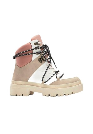 Stivaletti stringati - beige