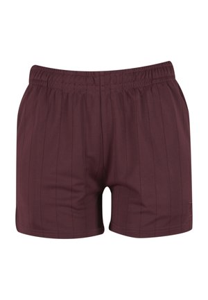 Marloon-shorts med elastisk talje, der har lodrette nålestriber, blød tekstur og en lille logo detalje på frontens venstre side.