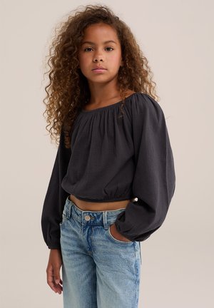WE Fashion, Blouse - dark grey