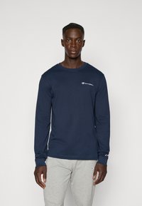 Champion ICONS CONTRAST CREWNECK LONG SLEEVE  - Langarmshirt - navy