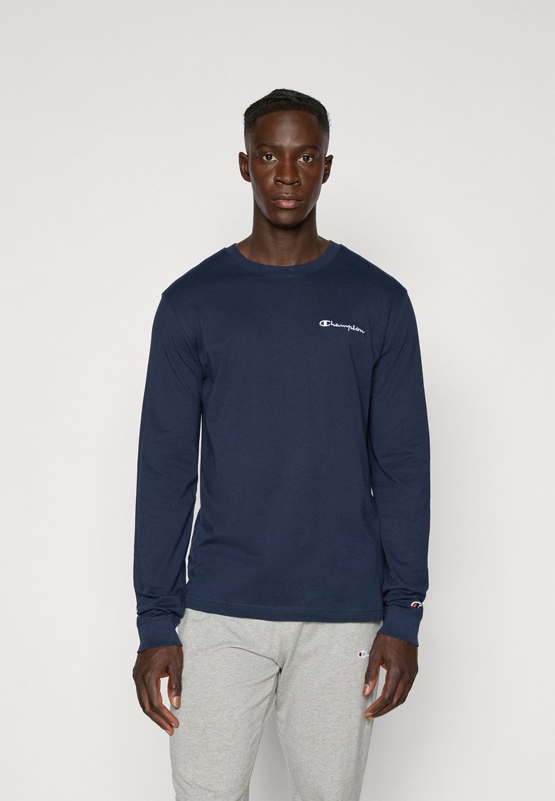 Champion ICONS CONTRAST CREWNECK LONG SLEEVE  - Langarmshirt - navy