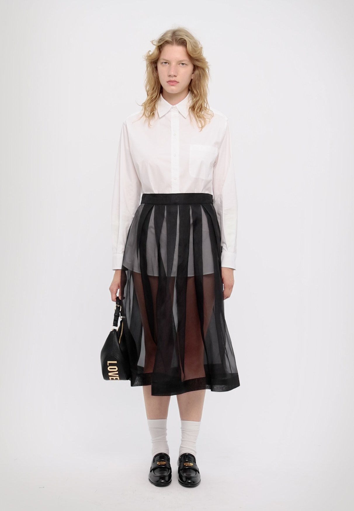【送料&関税込】Moschino Pleated Skirt Moschino Pleated Piano Key Skirt in Black | Lyst