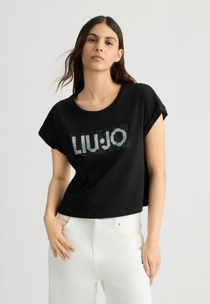 LIU JO Camiseta estampada - black