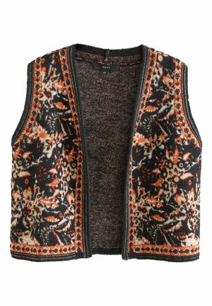 Next REGULAR FIT - SLEEVELESS PATTERN GRAPHIC - Vest - black