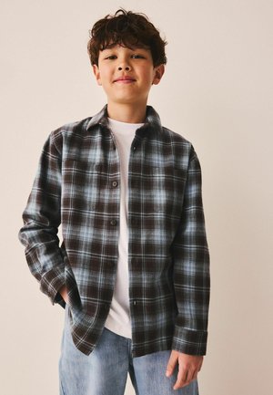 Next, REGULAR FIT - LONG SLEEVE CHECK SHIRT - Hemd - blue brown check