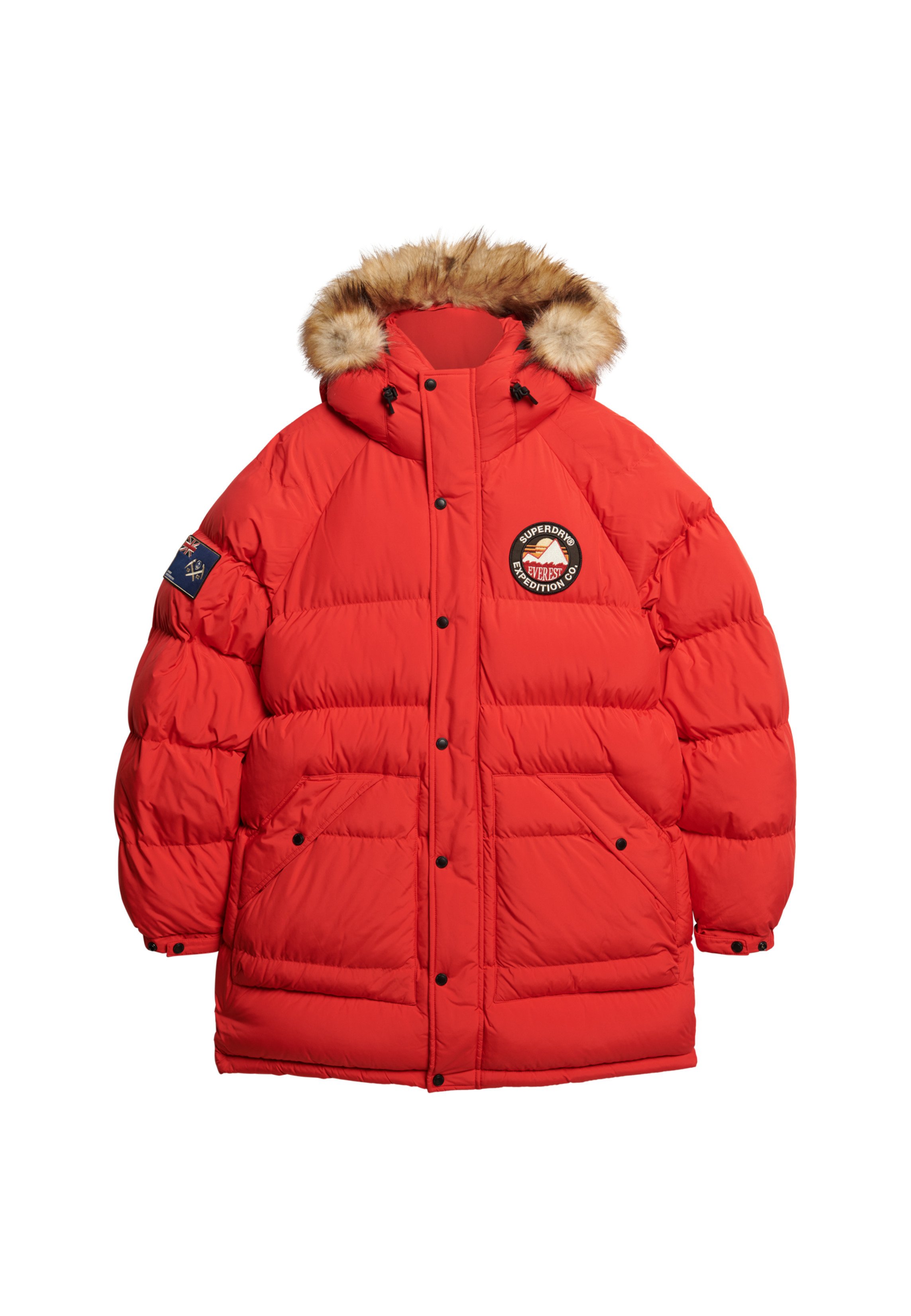 Superdry & Co EVEREST LONGLINE BAFFLED - Parka - heritage red/red
