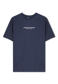 Kaotiko UNISEX EXPECT NOTHING - Camiseta estampada - navy blue