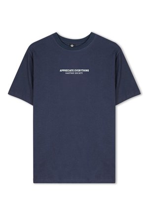Kaotiko UNISEX EXPECT NOTHING - T-Shirt print - navy blue