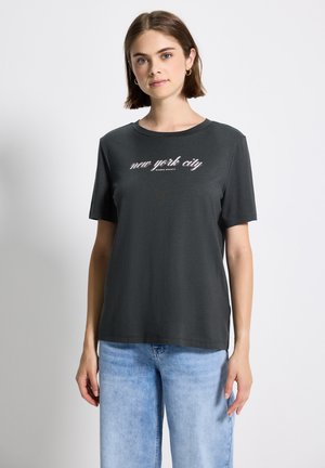 MIT WORDING - T-shirt print - grau