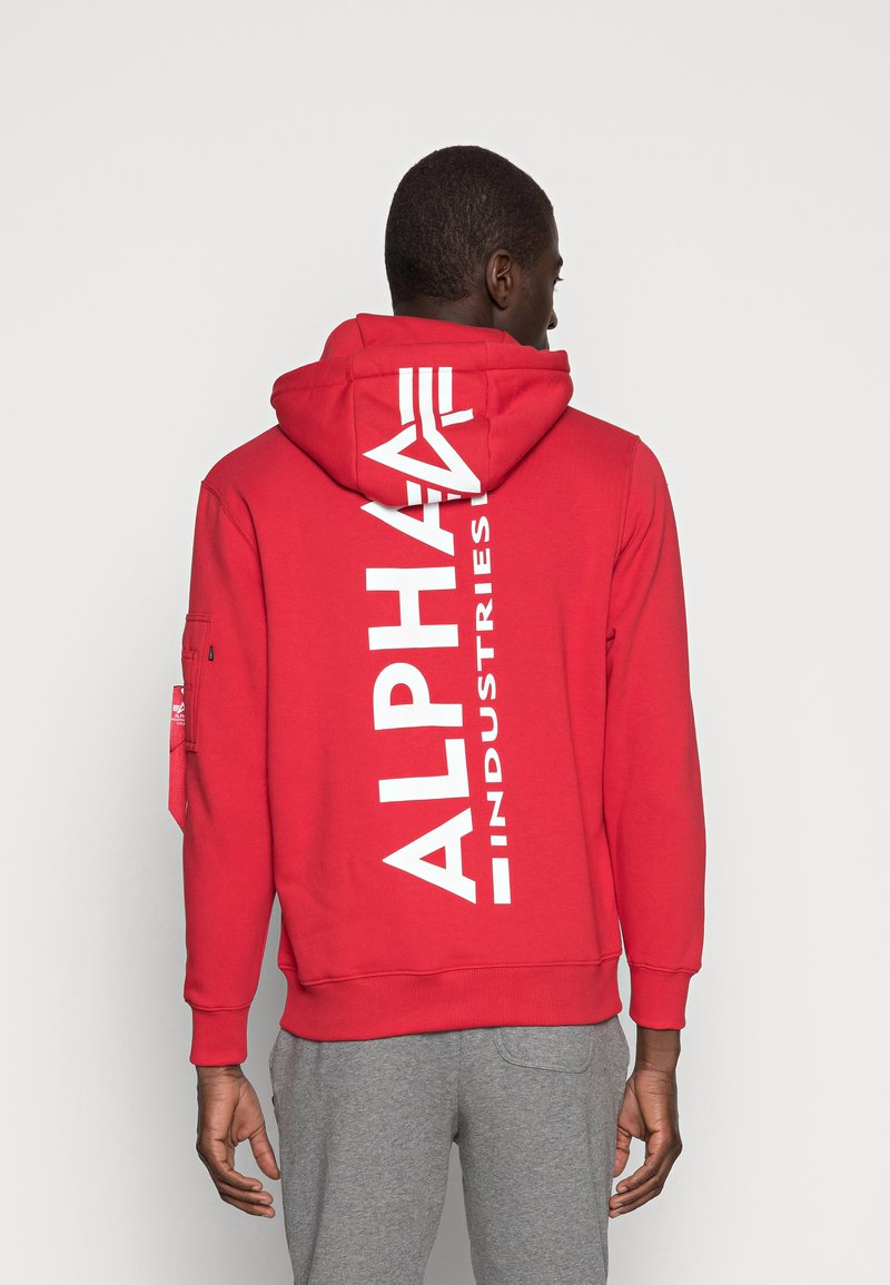 Alpha Industries - BACK PRINT  - Luvtröja - speed red, Förstora