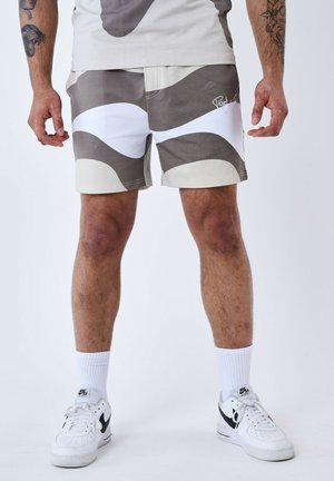 Project X Paris TRICOLORE EFFET VAGUE - Shorts - taupe