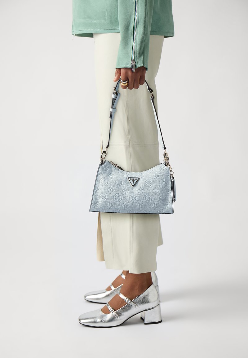 Guess - CRESIDIA SHOULDER BAG - Handbag - powder blue, Enlarge