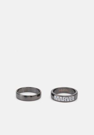 Jack & Jones MARVEL 2 PACK - Δαχτυλίδι - silver-coloured/black