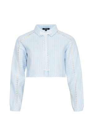 Koi Footwear, HONEYDROP STRIPED CROP SHIRT  - Skjortebluse - baby blue